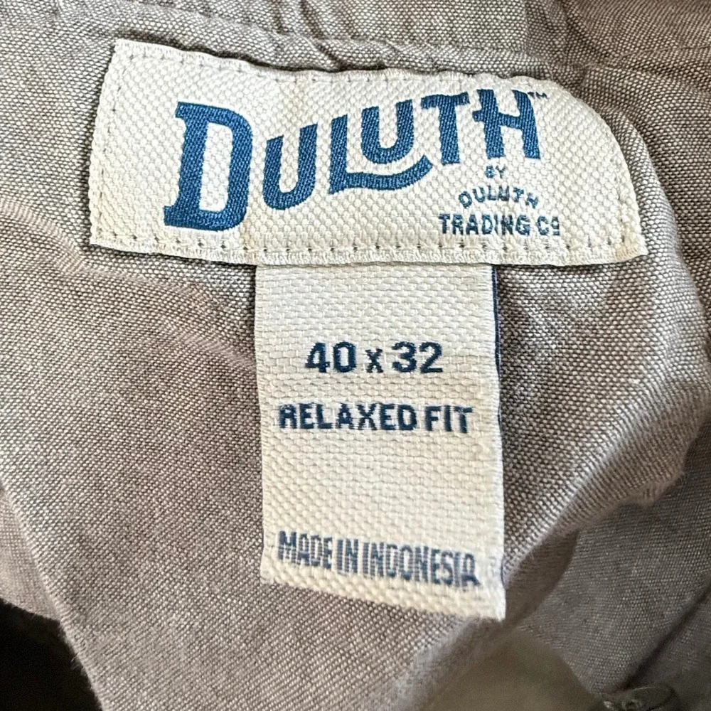 Duluth Flex Ballroom Khakis Mens 40x32 Relaxed Fit Stretch Chino Pants Tan
